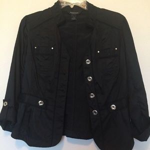 Fitted Casual Black Jacket Blazer Lightweight